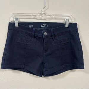 Ann Taylor Loft Women's Navy Blue Denim Mini Shorts